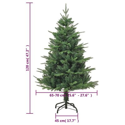 vidaXL Albero di Natale Artificiale Verde 120cm PVC e PE