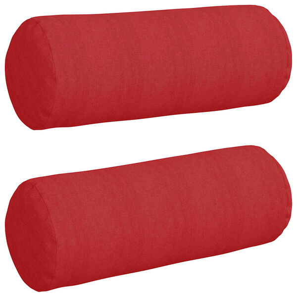 vidaXL Cuscini a rullo 2 pcs Rosso Ø 25 x 70 cm Tessuto