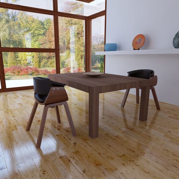 vidaXL Sedie da Pranzo 2 pz in Legno Curvato e Similpelle