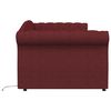 vidaXL Dormeuse con Materasso USB Rosso Vino in Tessuto 90x200 cm