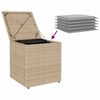 vidaXL Sgabelli Giardino con Cuscini 4pz Beige 40x40x43 cm Polyrattan