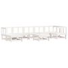 vidaXL Set Salotto da Giardino 8 pz in Legno Massello di Pino Bianco