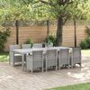 vidaXL Set da Pranzo per Giardino 9 pcs Bianco Rattan Polt