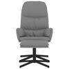 vidaXL Poltrona Rilassante con Sgabello Grigio in Similpelle