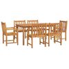 vidaXL Set da Pranzo da Giardino 7 pz in Legno Massello di Acacia