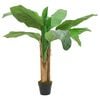 vidaXL Albero di Banano Artificiale 9 Foglie 120 cm Verde