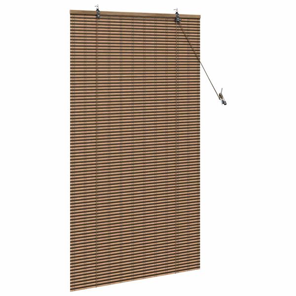 vidaXL Tenda a rullo con tende Marrone 80 x 160 cm Bamb&ugrave;