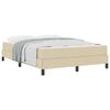 vidaXL Letto a molle con materasso Crema 140 x 190 cm Tessuto