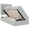 vidaXL Letto con contenitore e materasso Grigio chiaro 90 x 190 cm