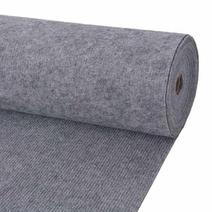 vidaXL Tappeto Grigio 1,2 x 20 m Poliestere