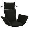 vidaXL Cuscino Adirondack PUTTEN 100% Poliestere Nero 60 x 145 x 10 cm