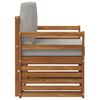 vidaXL Set di divani da esterno con cuscino Naturale 75,5 x 63 x 73 cm