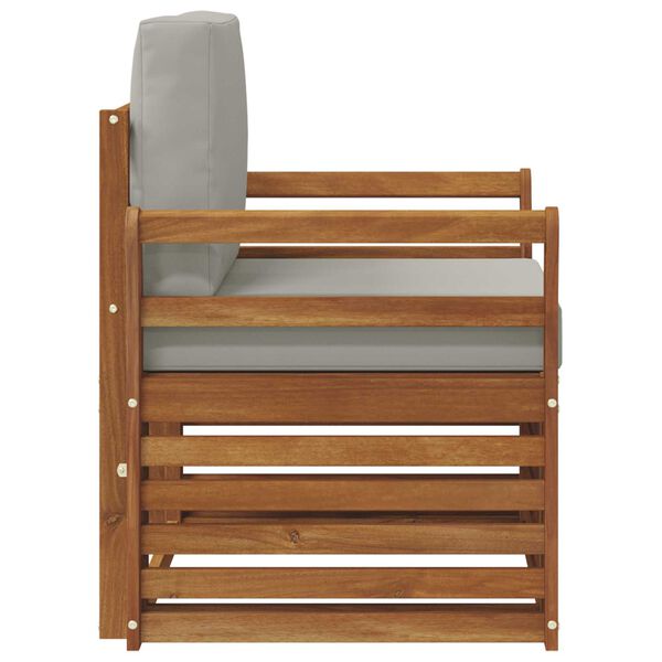 vidaXL Set di divani da esterno con cuscino Naturale 75,5 x 63 x 73 cm