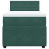 vidaXL Giroletto a Molle con Materasso Verde Scuro 100x200 cm Velluto