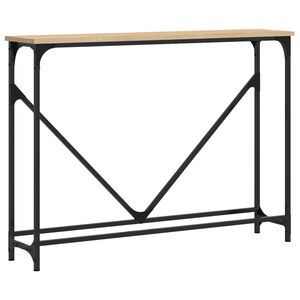 vidaXL Tavolino Consolle Rovere Sonoma 102x22,5x75cm Legno Multistrato