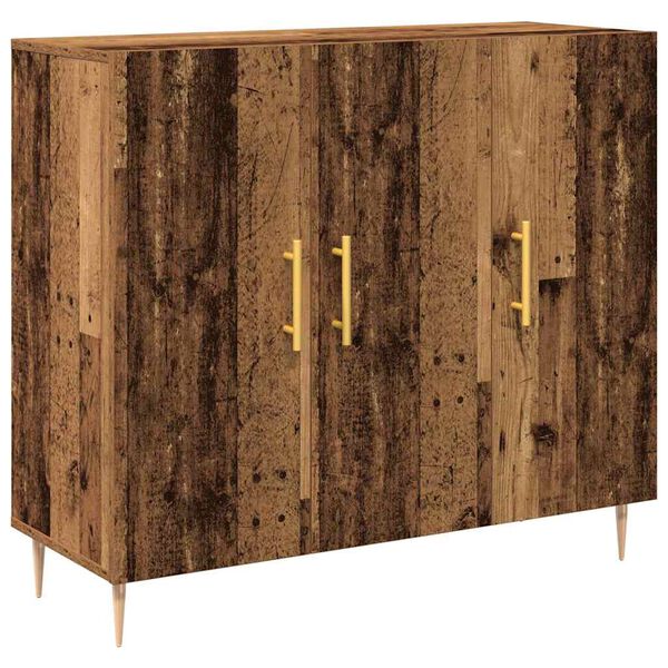 vidaXL Credenza Legno vecchio 90 x 34 x 80 cm Legno multistrato