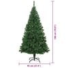 vidaXL Albero di Natale artificiale con 300 LED Verde 180 cm