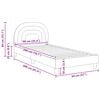 vidaXL Struttura letto bambini con testata Rosa 90 x 200 cm Velluto