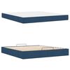 vidaXL Struttura letto con materasso con materasso 2 pcs Blu Tessuto