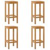 vidaXL Sgabello da bar 4 pcs Marrone Legno di teak solido