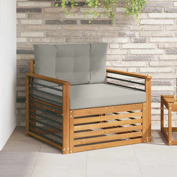 vidaXL Set di divani da esterno Legno di Acacia Massello e Poliestere