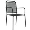 vidaXL Set da Pranzo da Giardino 7 pz Nero Corda di Cotone e Acciaio