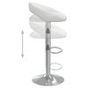 vidaXL Sgabello da Bar Bianco in Similpelle