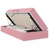 vidaXL Letto con contenitore e materasso Rosa 90 x 190 cm Velluto