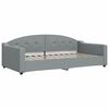 vidaXL Divano Letto Estraibile Cassetti Grigio Chiaro 100x200 Tessuto