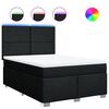 vidaXL Giroletto a Molle con Materasso Nero 140x190 cm in Tessuto