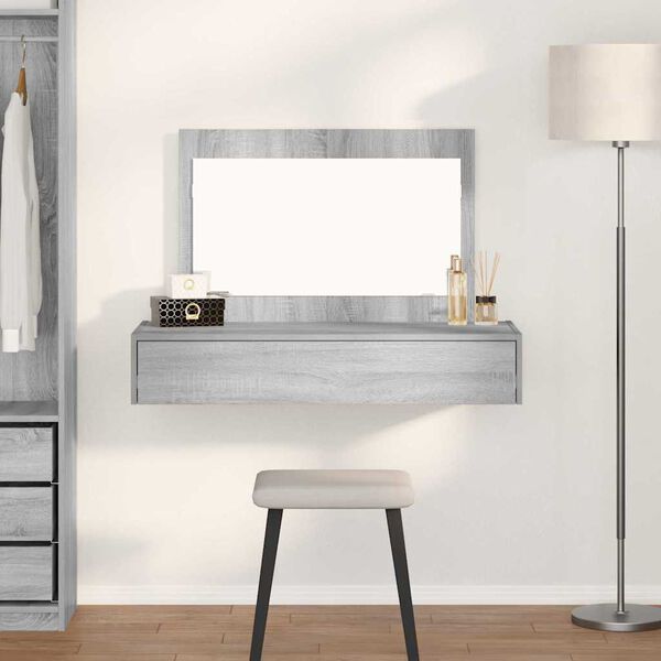 vidaXL Tavolo da Trucco Grigio 100 x 40 x 70 cm Legno multistrato