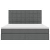 vidaXL Letto con contenitore e materasso Grigio scuro 160 x 200 cm