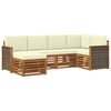 vidaXL Set divano sezionale con cuscino 5 pcs