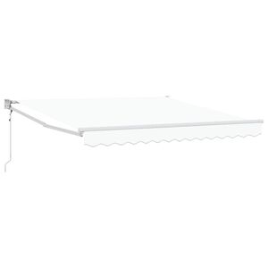 vidaXL Tenda retrattile Bianco 350 x 250 cm Poliestere e Metallo