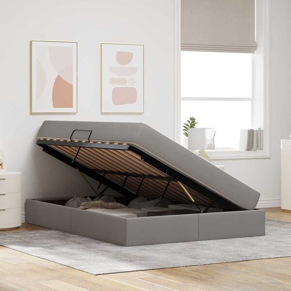 vidaXL Letto con contenitore e materasso Talpa 140 x 200 cm Poliestere