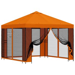 vidaXL Gazebo da giardino con pareti laterali 3 x 3 m Arancione