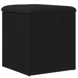 vidaXL Panchina con contenitore Rovere Nero 42 x 42 x 45 cm