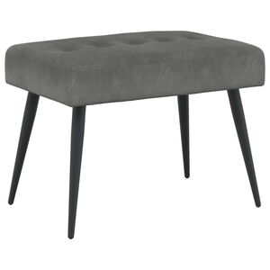 vidaXL Panchina con bottoni imbottiti Grigio Scuro 60 x 40 x 45 cm
