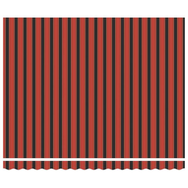 vidaXL Tenda Retrattile Arancione e Nero 400 &times; 300 cm