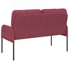 vidaXL Divani con cuscino 110cm Rosso Vino Legno compensato