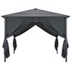 vidaXL Gazebo con Tende in Alluminio 3x3 m Nero