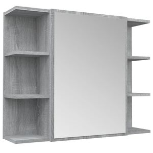 vidaXL Mobile da Bagno Grigio Sonoma 80x20,5x64cm in Legno Multistrato