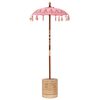 vidaXL Ombrello balinese con base Rosa 95 x 95 x 260 cm