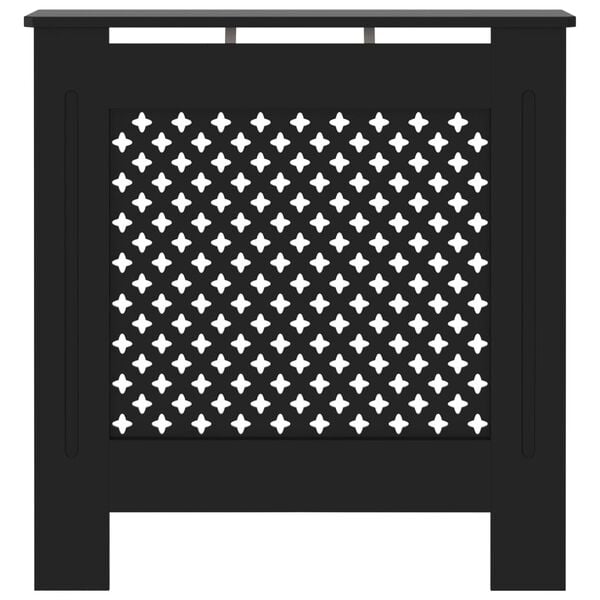 vidaXL Copertura per Radiatore Nera in MDF 78 cm