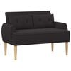 vidaXL Loveseat con bottoni imbottiti Nero 117 x 67 x 77 cm Boucl&eacute;