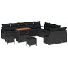 vidaXL Set Divano da Giardino 13 pz 12-Numero di posti Nero