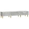 vidaXL Mobile TV 147 x 34,5 x 30 cm Grigio Cemento