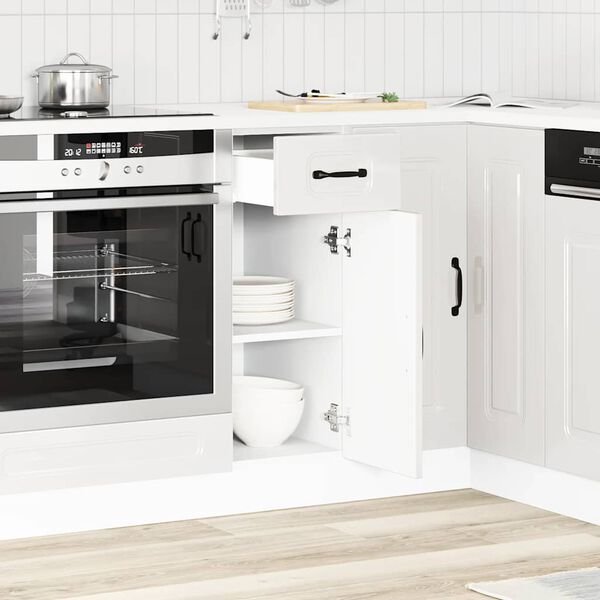 vidaXL Base da Cucina Kalmar Bianco Lucido in Legno Multistrato