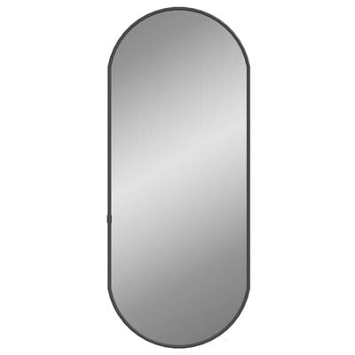 vidaXL Specchio da Parete Nero 60x25 cm Ovale