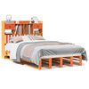 vidaXL Letto Libreria senza Materasso Marrone Cera 120x200 cm in Pino